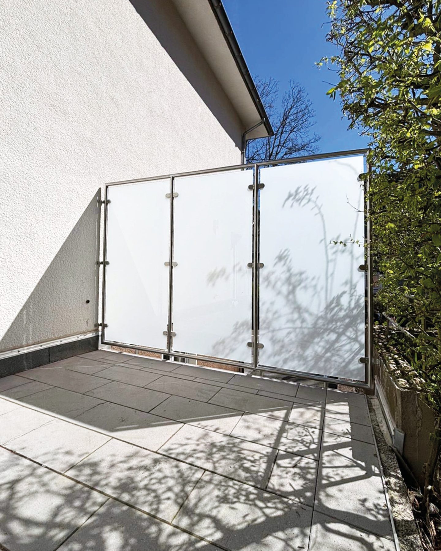 Terrassen-Sichtschutz, Mattglas